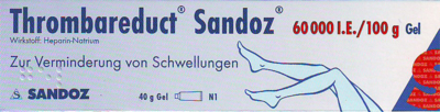 THROMBAREDUCT Sandoz 60.000 I.E. Gel